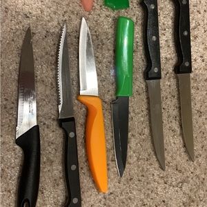6 Knives, various brands